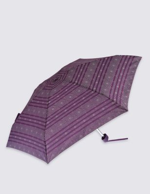 Diamond Stripe Compact Umbrella with Stormwear&trade;